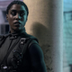 Lashana Lynch as 007 in No Time to Die.
